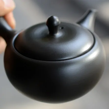 高資 黒曜急須 大