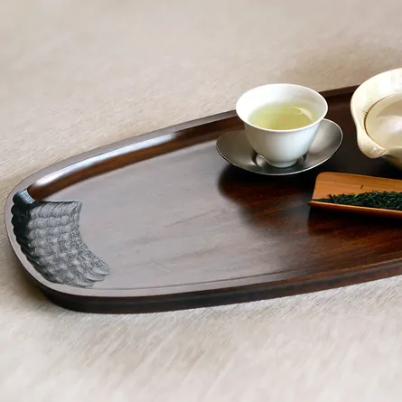 古代菊彫コーヒートレー