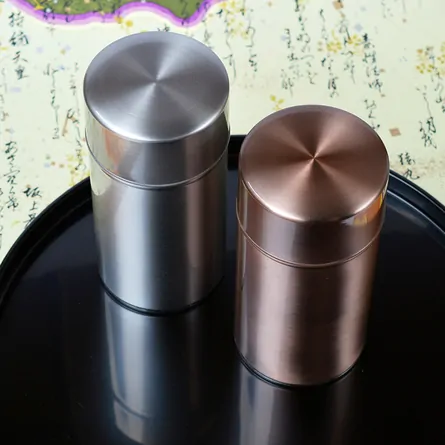 Silver Color Tea Caddy