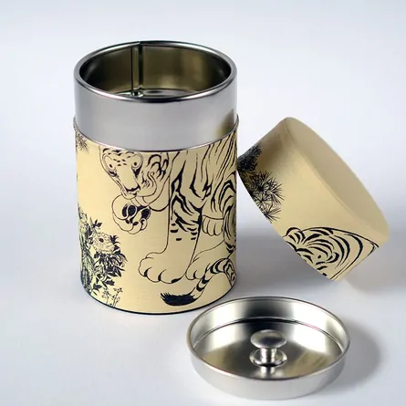 Rinpa Tiger Tea Caddy