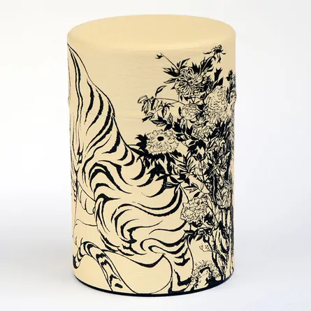 Rinpa Tiger Tea Caddy
