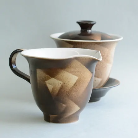 市松湯冷し　茶色