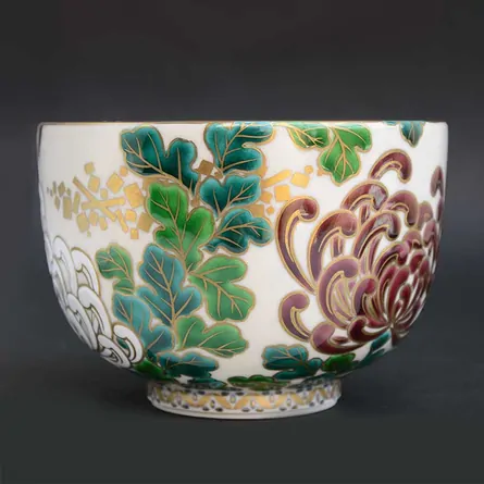 茶碗 仁清 盛菊 茶器＆茶道具 抹茶碗 - Sazen Tea