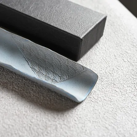 甚秋空色青海波茶則