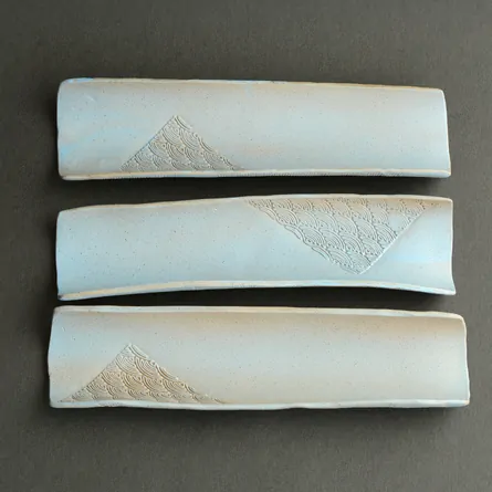 甚秋空色青海波茶則