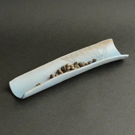 甚秋空色青海波茶則