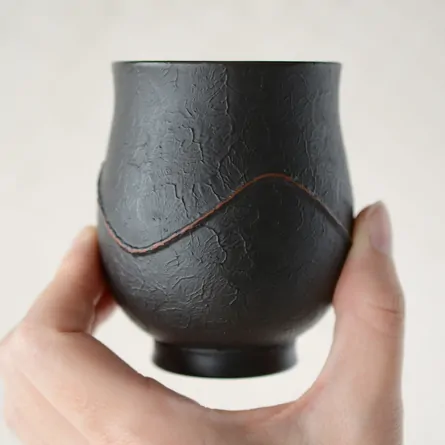 黒窯変波朱紋3点セット