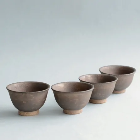 淳蔵黒金彩小湯呑　