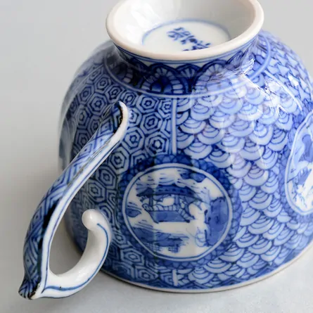 Shōami Marumon Sansui Tea Cup & Saucer