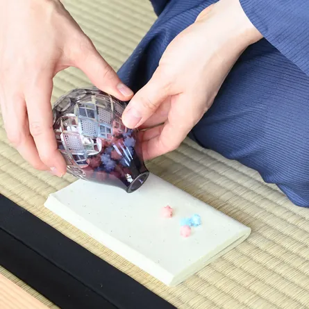 江戸切子振出江戸紫