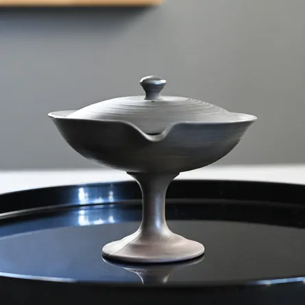 玉光火窯変高台絞り出し