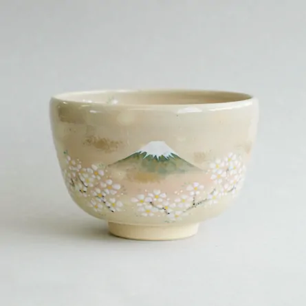茶碗 乾山 富士に桜