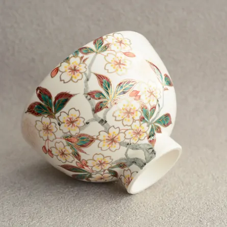 茶碗白釉桜