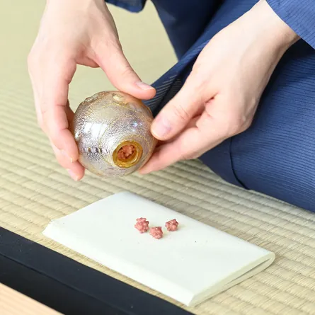 Glass Furidashi Marugata Ginsai Kaimon