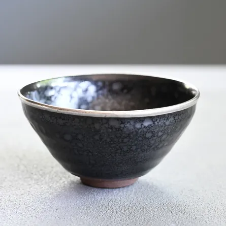 油滴天目茶碗(作家物)茶道具 油滴天目茶碗 茶器＆茶道具 抹茶碗 - Sazen Tea