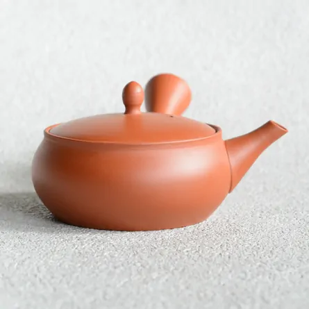 玉光 朱泥平袋型急須