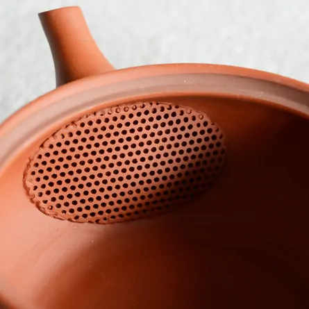 玉光 朱泥平袋型急須