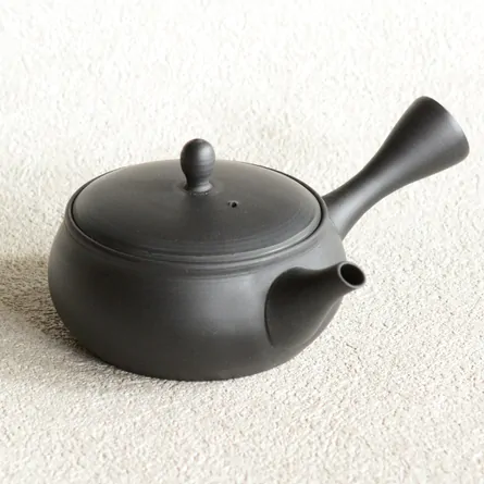 玉光黒泥平袋型急須