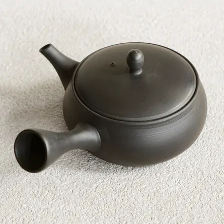 玉光黒泥平袋型急須