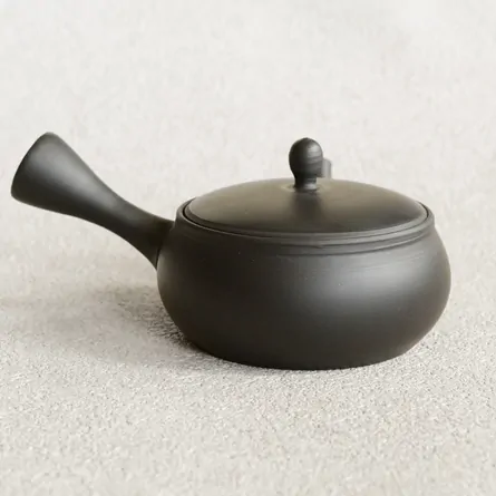 玉光黒泥平袋型急須