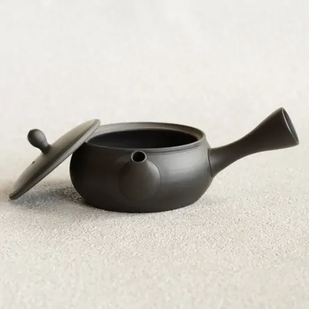 玉光黒泥平袋型急須