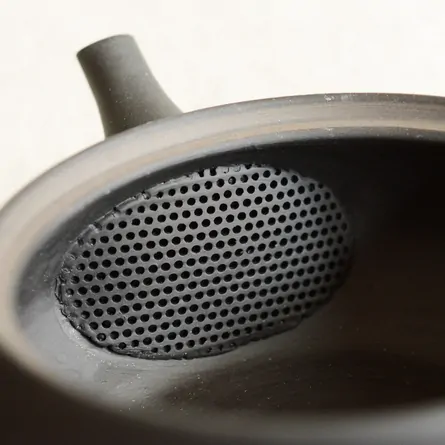 玉光黒泥平袋型急須