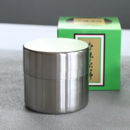ステインレス　茶篩缶　大