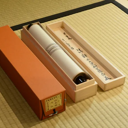 軸一行画賛 月に舟の図