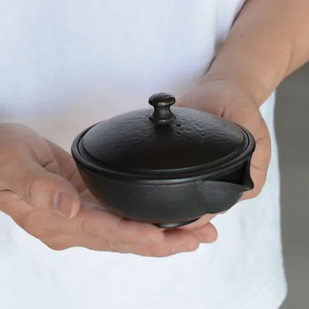 益規　窯変タタキ宝瓶