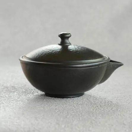 益規　窯変タタキ宝瓶