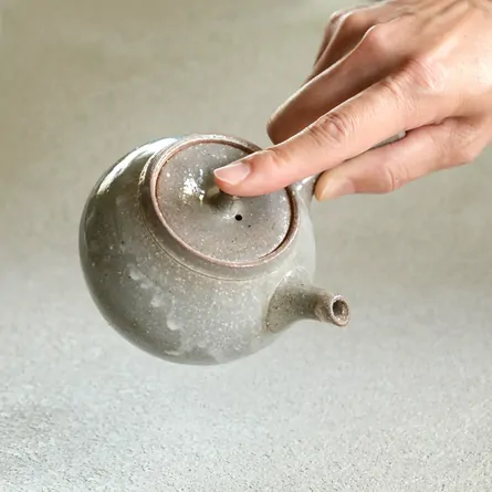 太仙 灰釉駒型急須