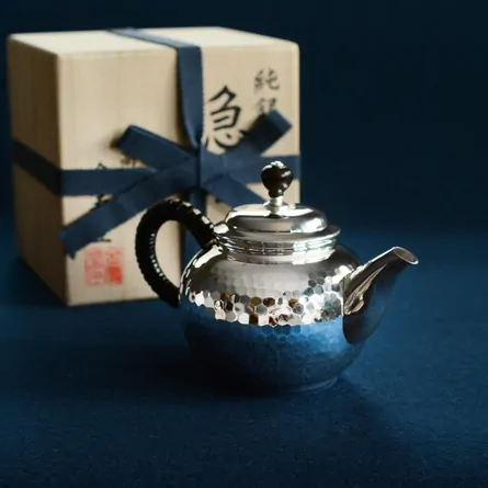 Silver Tsuchime Kokudan Tsumami Ushirode Kyusu 