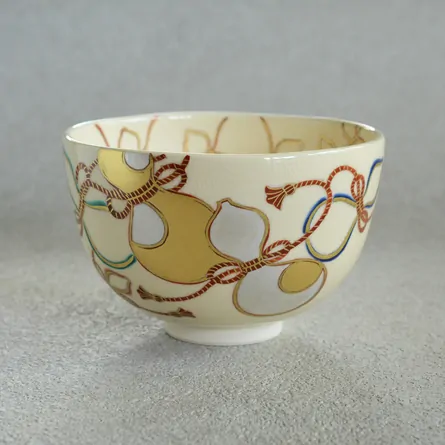 茶碗　色絵　六瓢