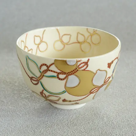茶碗　色絵　六瓢