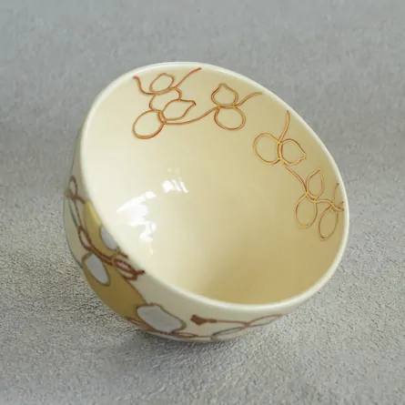 茶碗　色絵　六瓢