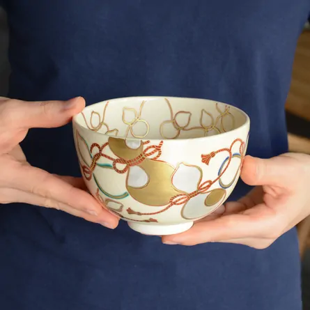 茶碗　色絵　六瓢