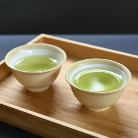 高資アイボリー 煎茶セット