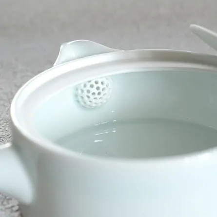 青白磁切立平急須 急須 横手急須 - Sazen Tea