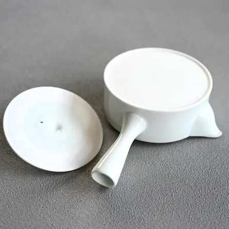 青白磁切立平急須 急須 横手急須 - Sazen Tea