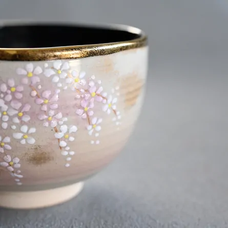 Chawan Kenzan Uchiguro Sakigake Sakura