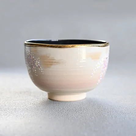 Chawan Kenzan Uchiguro Sakigake Sakura