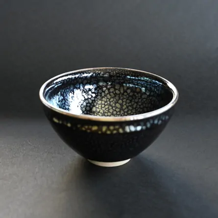 本銀覆輪巻 油滴天目茶碗