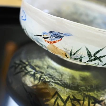 Glass Badarai Chawan Kawasemi