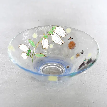 Glass Hira Chawan Hotarubukuro ni Hotaru