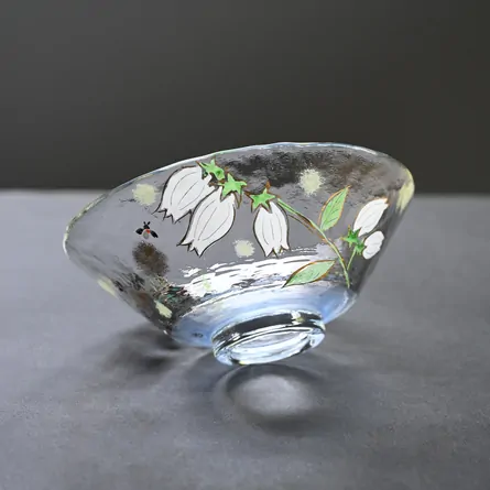 Glass Hira Chawan Hotarubukuro ni Hotaru