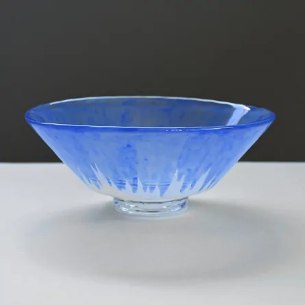 硝子平茶碗　義山　逆さ富士