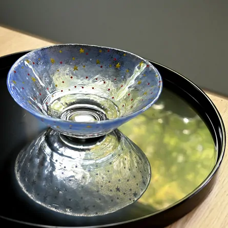 Glass Hira Chawan Hoshizora