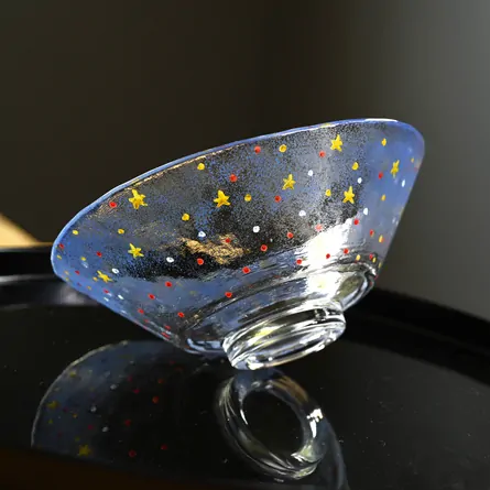 Glass Hira Chawan Hoshizora