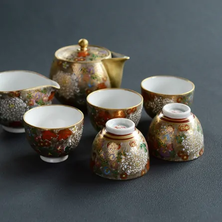 金花詰め　玉露茶器揃