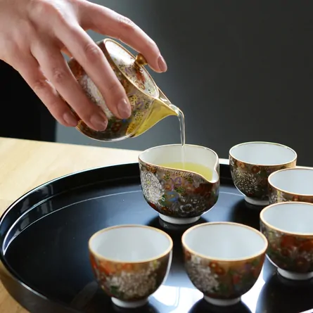 金花詰め　玉露茶器揃